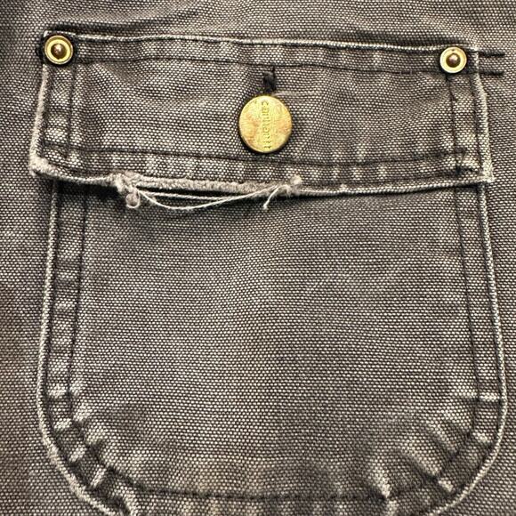 Vintage Carhartt Blanket Lined Chore Coat Heavily Distressed Brass Button XL - Picture 10 of 12
